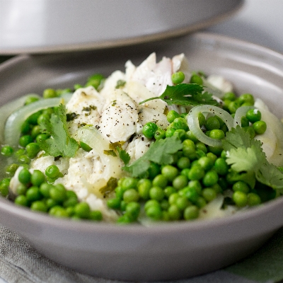 Recette tajine de bar aux petits pois