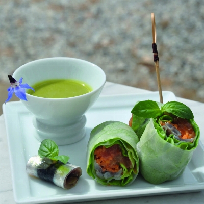 Recette rouleaux de printemps aux sardines de bertrand millar