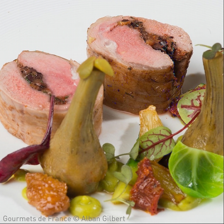photo de la recette avec le carre agneau roti