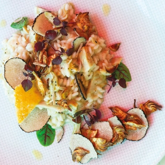 photo de la recette artichaut en risotto et truffe noire