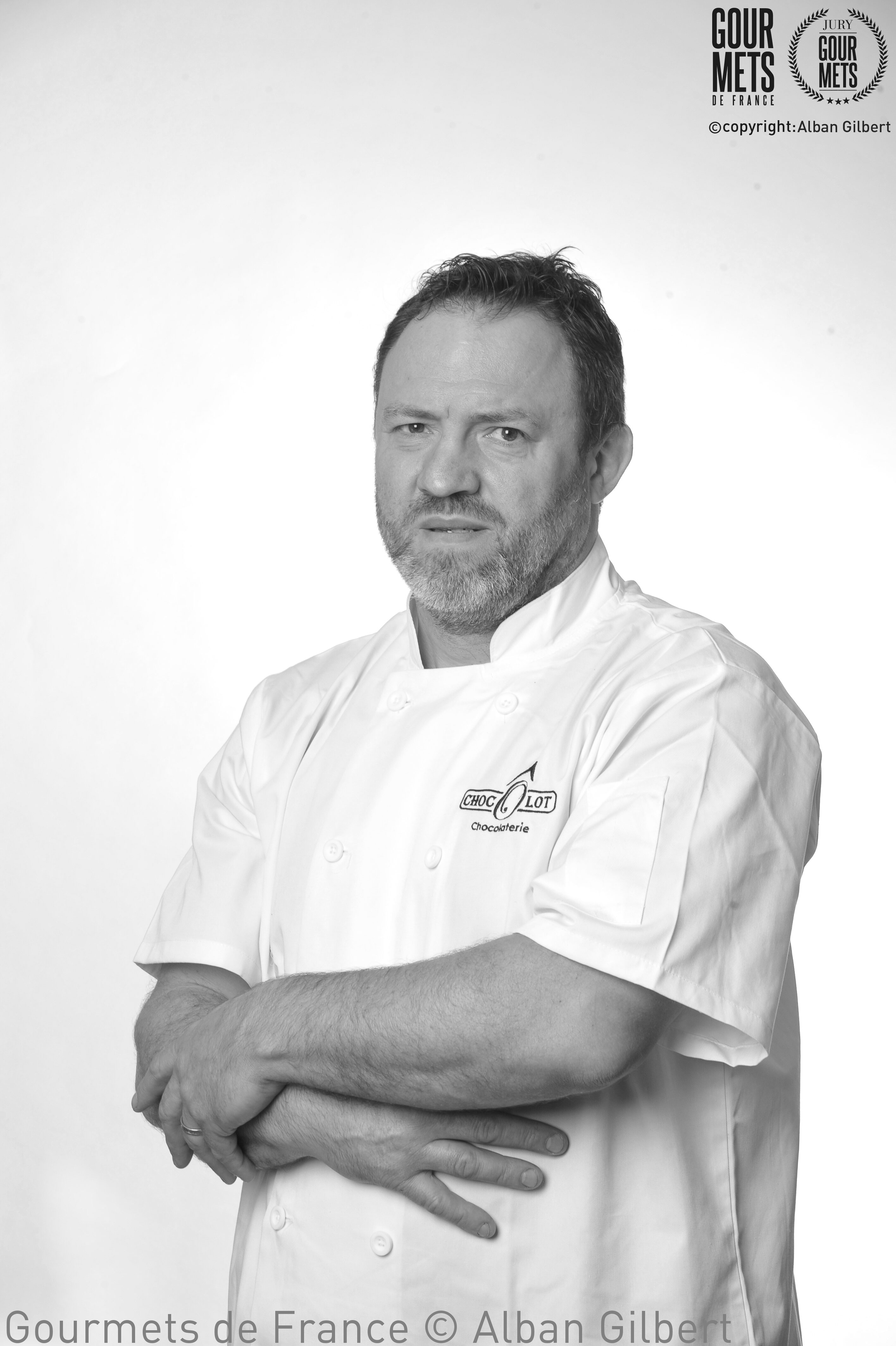 portrait de benoit dannacher en noir et blanc