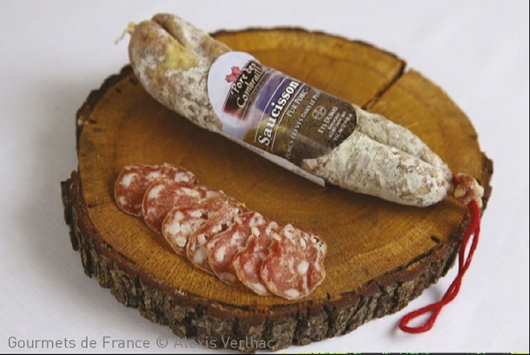 photo du saucisson sec de porc des combrailles