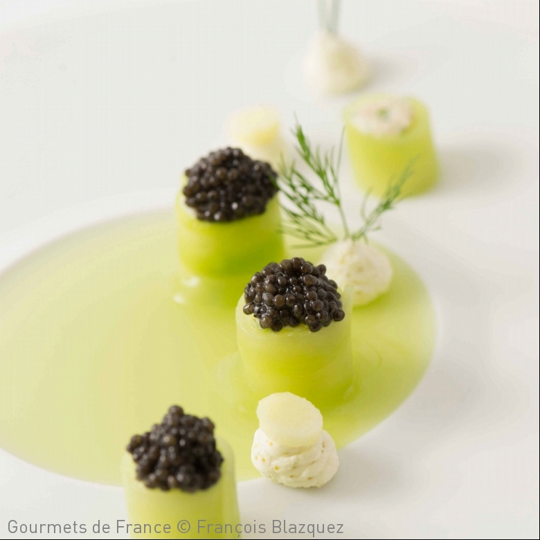 photo de la recette avec le caviar de la pisciculture du moulin