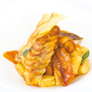 photo de la recette gnocchis de courge et rougets