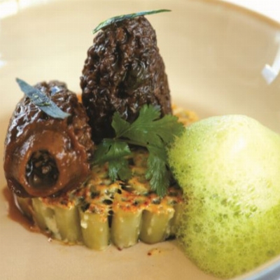 Recette Gratin de zita morilles farcies d'Eric Canino