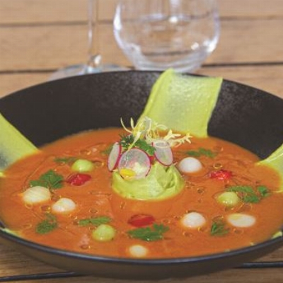 Recette La tomate en gaspacho de gilles grandvoinet
