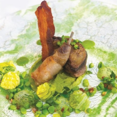 Recette pigeon de la ferme et purée de petits pois de Pierre-Alain Garnier