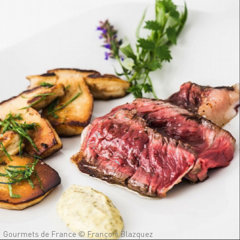 photo de la recette avec la cote de boeuf du chalosse