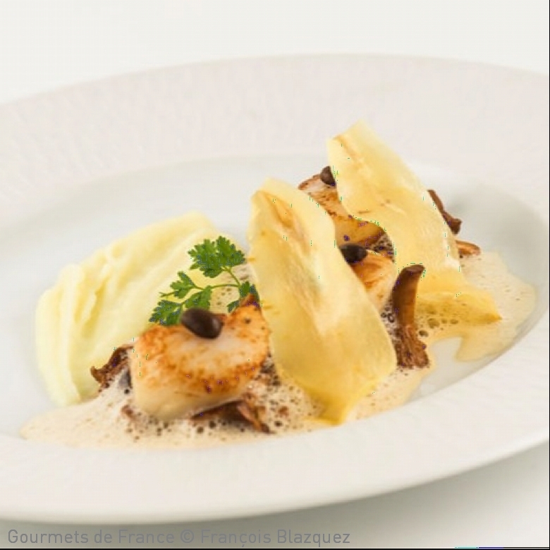photo de la recette avec les noix de st jacques roties