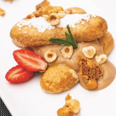 Recette tiramisu aux noisettes du piémont de Julien Mouret