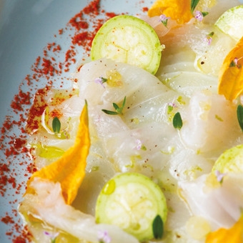 photo de la recette de la ceviche de daurade et courgette
