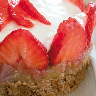 Recette Cheesecake fraise rhubarbe
